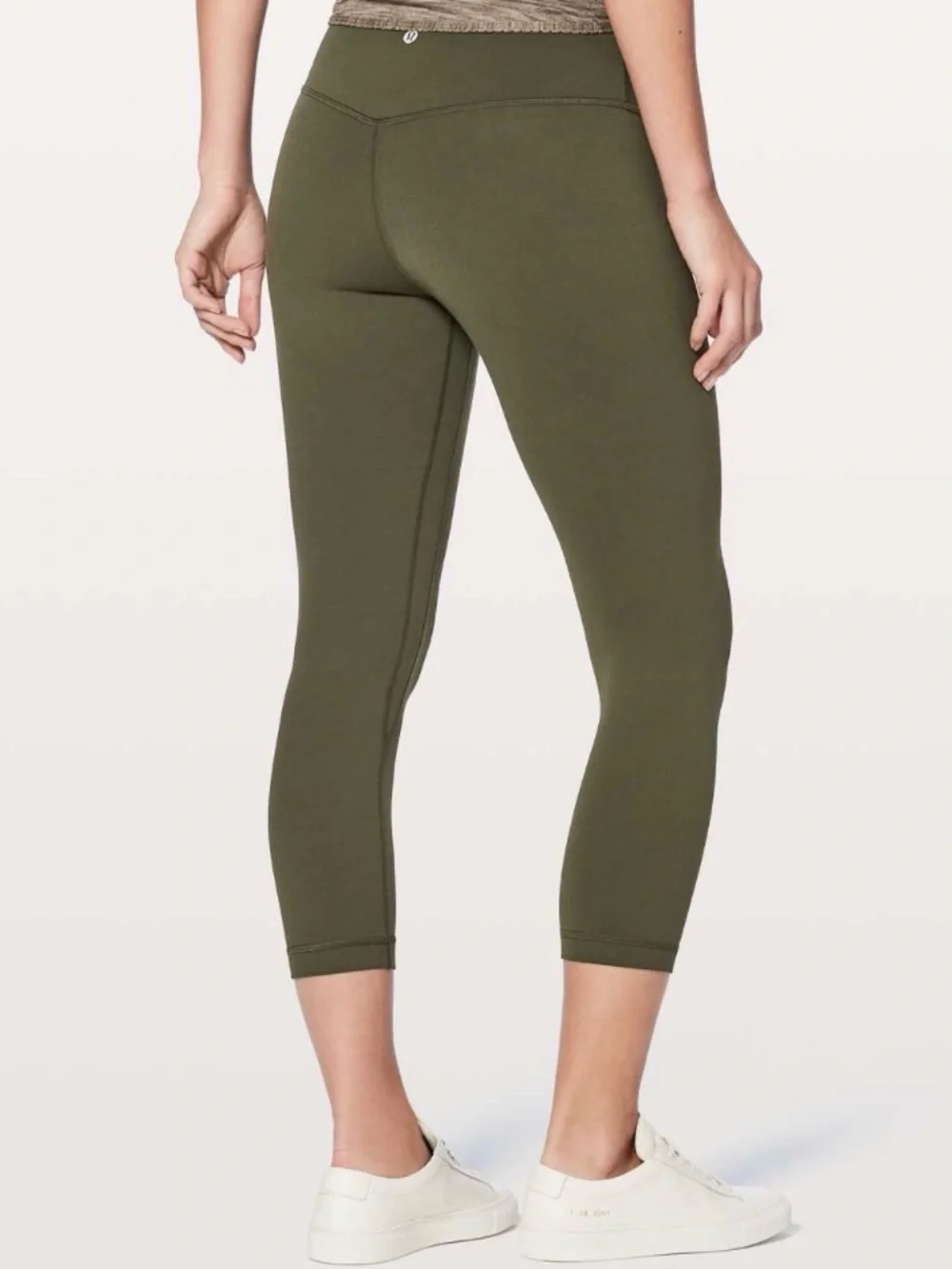 Lululemon Align Crop 21” Dark Olive Leggings Size 4